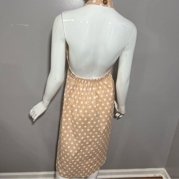 ASOS "Pretty Woman" Peach Polka‎ Dot Halter Dress  -- 2 - Picture 8 of 12